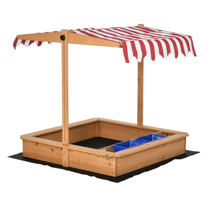 Bac À Sable En Bois Design Sans Fond Zone De Boue Pour Enfants De 3 À 7 Ans Bac À Sable Avec Toit De Couverture Pour Jardin Patio Plage