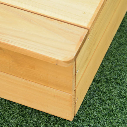 Holzsandkasten mit staubdichtem Dach und Stauraum, 3–6 Jahre