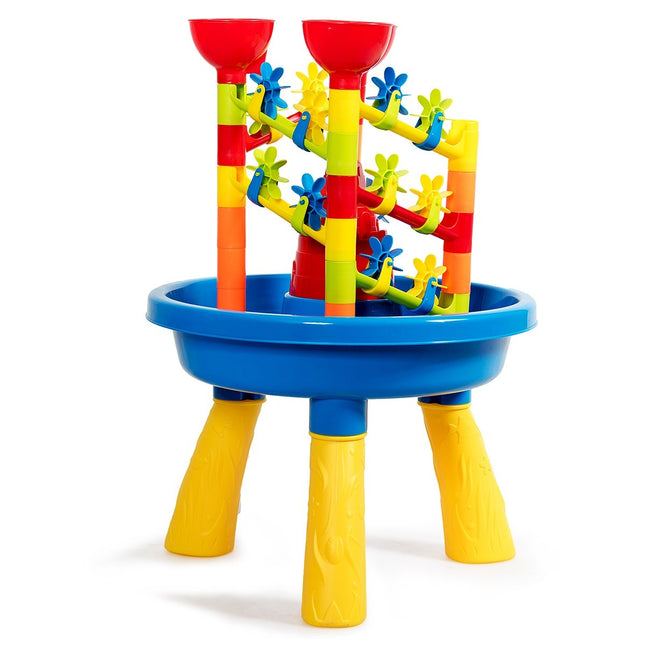 Sandkastentisch 2-in-1 Strandspielzeug-Set mit Sandschaufel 46 x 46 x 66 cm