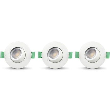 Sanna Dimmbares Einbaudownlight 3000K/4000K 520lm IP65 3er-Pack Weiß