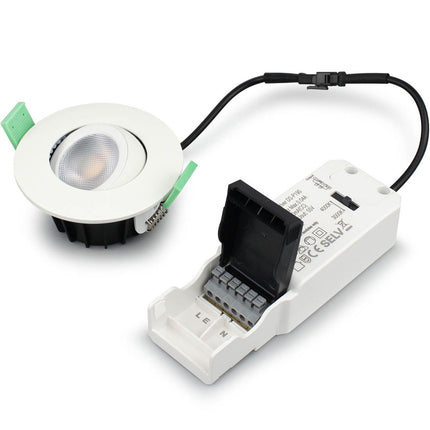 Sanna Dimmbares Einbaudownlight 3000K/4000K 520lm IP65 3er-Pack Weiß