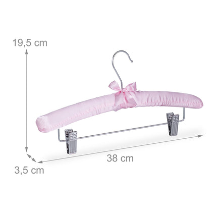 Satin-Kleiderbügel mit Clips