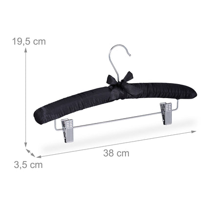 Cintre en satin avec pinces