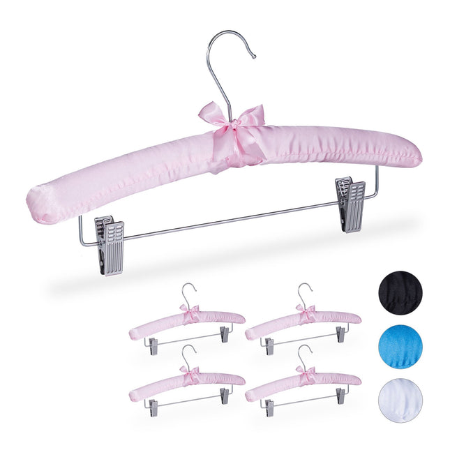 Cintre en satin avec pinces