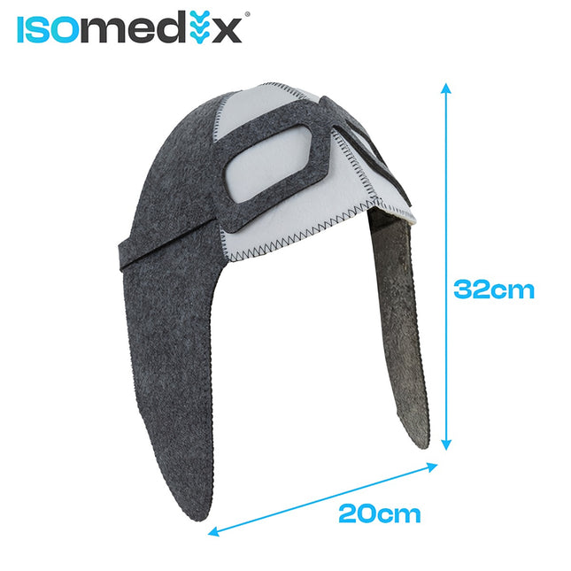 Chapeau de sauna, style aviateur, 100 % feutre, taille unique