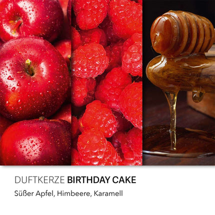Bougie parfumée, pot de 300 g, arômes fruités et sucrés