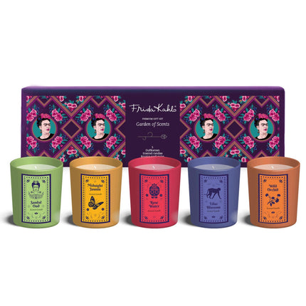 Coffret cadeau de 5 bougies parfumées, senteurs florales et orientales