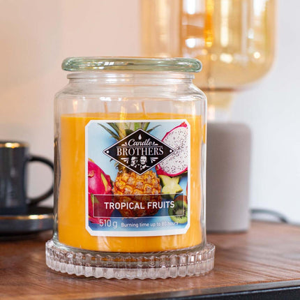 Bougie parfumée, pot en verre, double mèche en coton