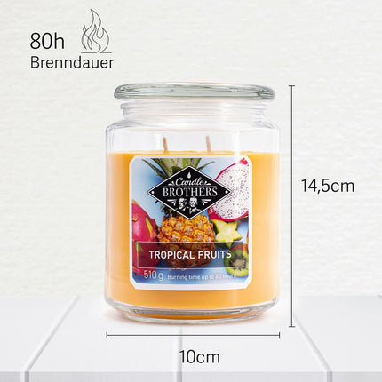 Bougie parfumée, pot en verre, double mèche en coton