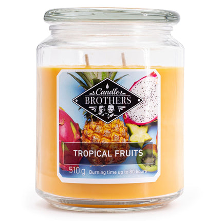 Bougie parfumée, pot en verre, double mèche en coton