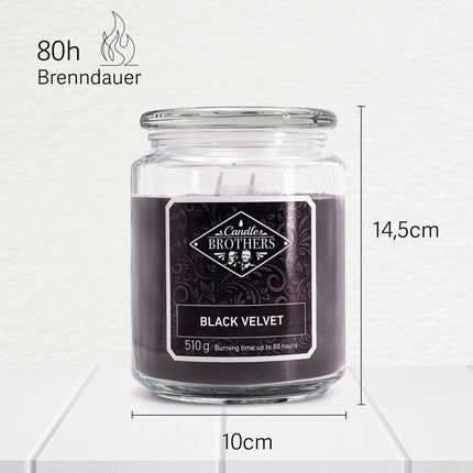 Bougie parfumée, pot en verre, double mèche en coton