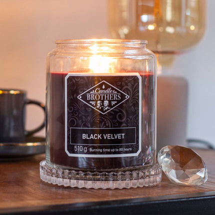 Bougie parfumée, pot en verre, double mèche en coton