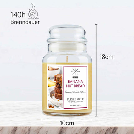 Bougie parfumée à la cire de soja, durée de combustion de 140 heures