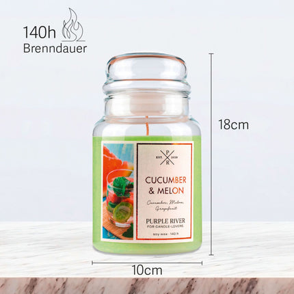 Bougie parfumée à la cire de soja, durée de combustion de 140 heures