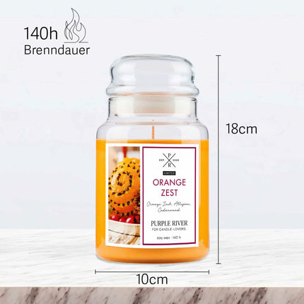 Bougie parfumée à la cire de soja, durée de combustion de 140 heures