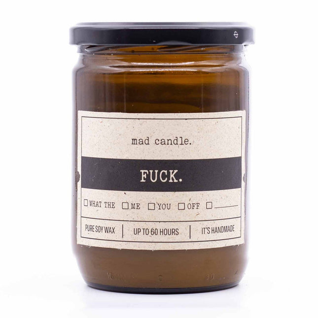 Bougie parfumée à la cire de soja - Parfum citron et orange, pot en verre