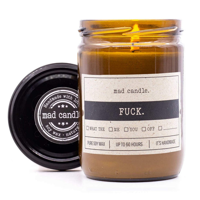 Bougie parfumée à la cire de soja - Parfum citron et orange, pot en verre