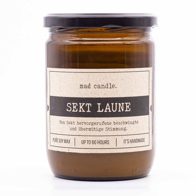 Bougie parfumée à la cire de soja - Parfum citron et orange, pot en verre