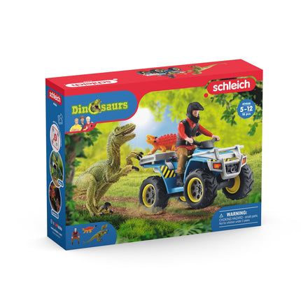 Schleich Dinosaurs Quad-Flucht vor dem Velociraptor