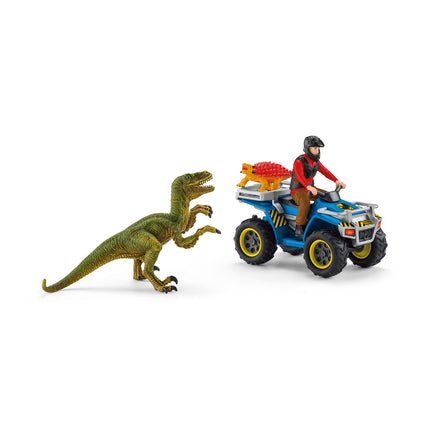 Schleich Dinosaurs Quad-Flucht vor dem Velociraptor