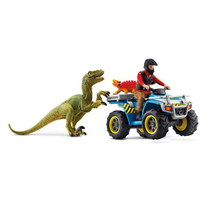 Schleich Dinosaurs Quad-Flucht vor dem Velociraptor