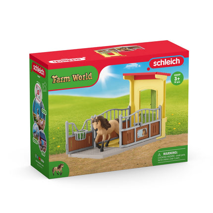 Schleich Farm World Playset Boîte à poney avec étalon poney d'Islande