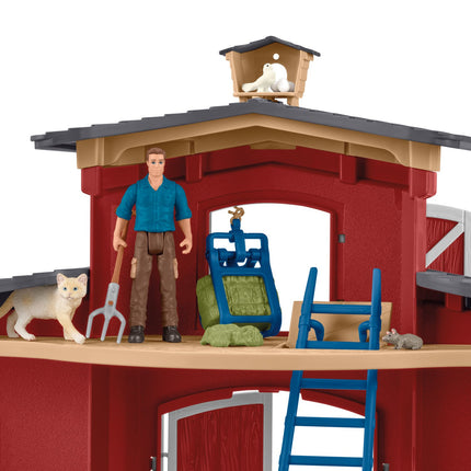 Schleich Farm World Playset Grange rouge avec animaux