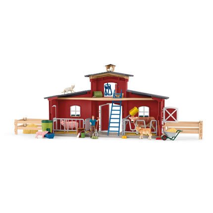 Schleich Farm World Playset Grange rouge avec animaux