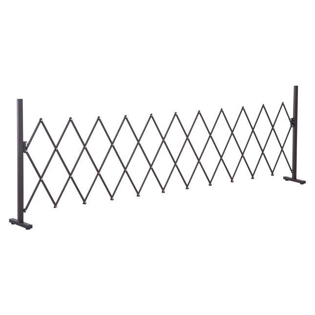 Einklappbares Scherengitter aus Aluminium – 35–300 cm, braun