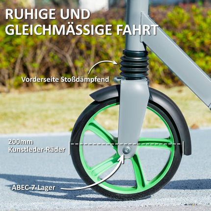 Kinder-Klapproller, höhenverstellbar, grün