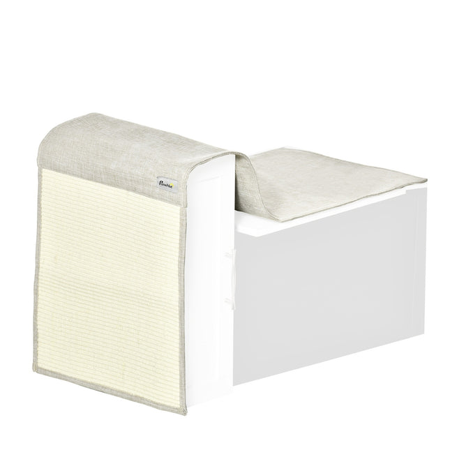 Kratzmatte für Katzen, Sisal-Sofabezugs-Set – Beige/Grau
