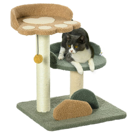 Arbre À Chat 52 Cm Arbre À Chat Avec 2 Niveaux, Boule De Jouet, Sisal, Pour Intérieur
