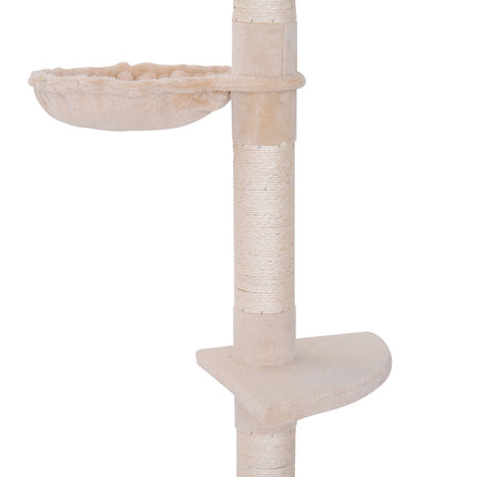 Arbre À Chat Réglable En Hauteur Avec Colonnes En Sisal, Pour Grimper Et Gratter, 40 X 34 X 230-260 Cm