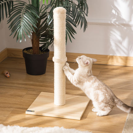 Katzenkratzbaum, Sisal mit Ball, Stall 60cm Beige