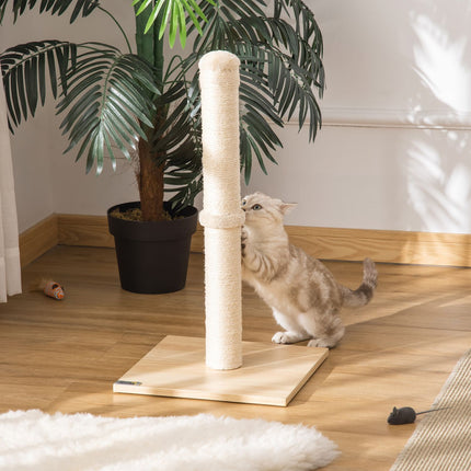 Katzenkratzbaum, Sisal mit Ball, Stall 60cm Beige
