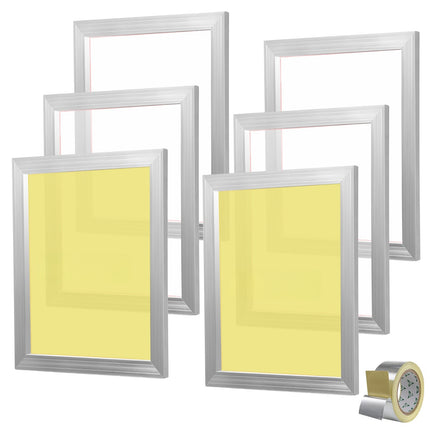Screen Printing Frames 6-Pack, 16x20 in, 110 Mesh, Aluminum