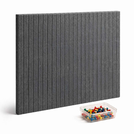 Tableau d'affichage en feutrine autocollante, gris foncé, 120 x 90 cm