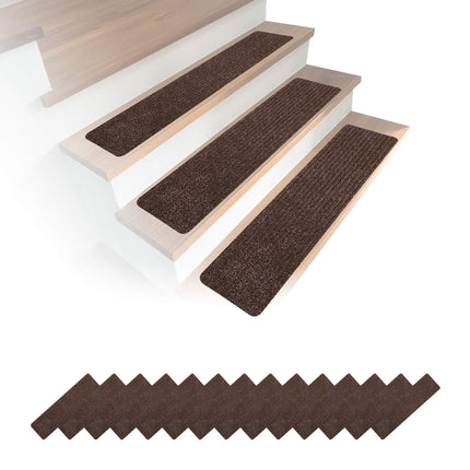 Tapis d'escalier auto-adhésifs, lot de 16, 75 x 20 cm, insonorisants