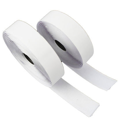 Bande Velcro autocollante, blanche, 5 m x 2,5 cm