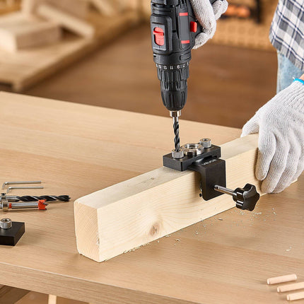 Self-Centering Doweling Jig Kit, Aluminum, 3 Drill Sizes