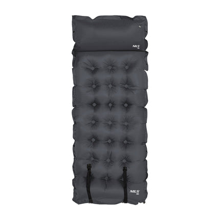 Matelas de camping autogonflant, gris foncé