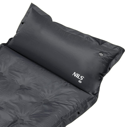 Matelas de camping autogonflant, gris foncé
