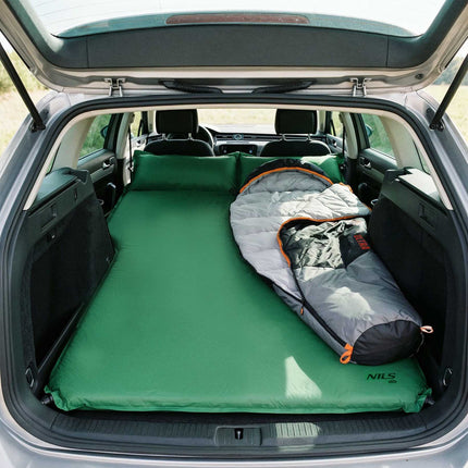 Tapis de sol autogonflant pour camping en voiture, vert, 188 x 132 x 5 cm