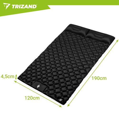 Matelas autogonflant double 120x190 cm avec pompe