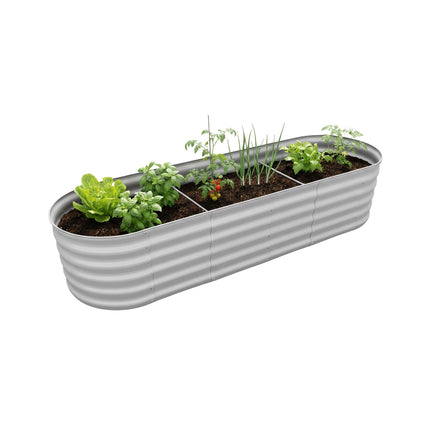 Jardinière semi-circulaire en métal, potager surélevé