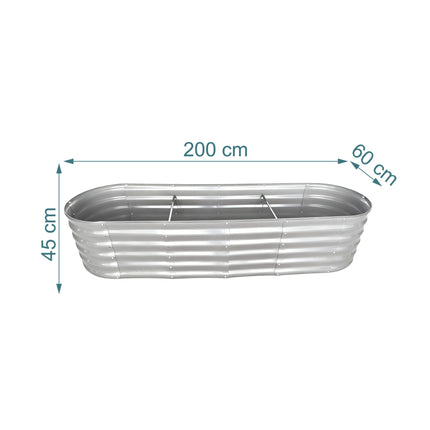Jardinière semi-circulaire en métal, potager surélevé