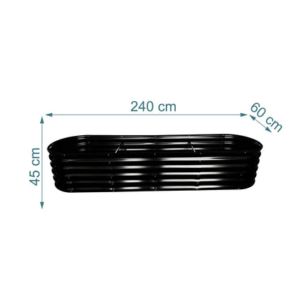 Semi-Circular Metal Planter for Outdoor Gardens