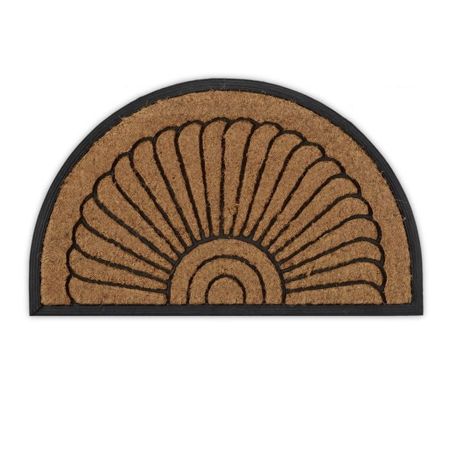 Paillasson demi-rond coco & caoutchouc