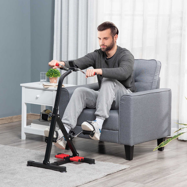 Vélo d'exercice pour seniors avec écran LCD et rouleaux de massage