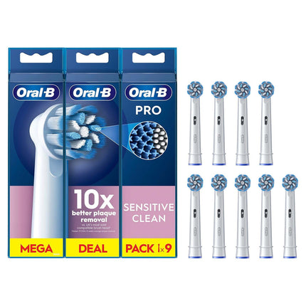 Sensitive Clean & Care Aufsteckbürsten, 9er-Pack